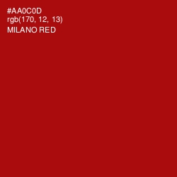 #AA0C0D - Milano Red Color Image