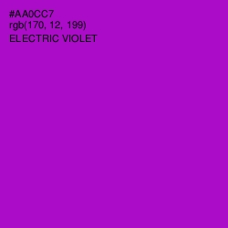 #AA0CC7 - Electric Violet Color Image