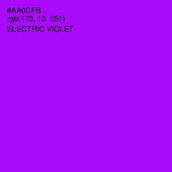 #AA0CFB - Electric Violet Color Image