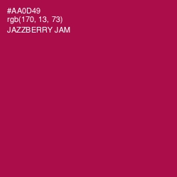 #AA0D49 - Jazzberry Jam Color Image