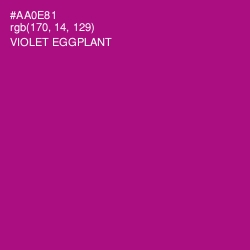 #AA0E81 - Violet Eggplant Color Image