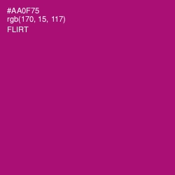 #AA0F75 - Flirt Color Image