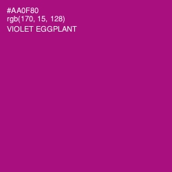 #AA0F80 - Violet Eggplant Color Image