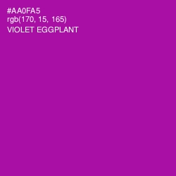 #AA0FA5 - Violet Eggplant Color Image