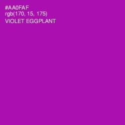 #AA0FAF - Violet Eggplant Color Image