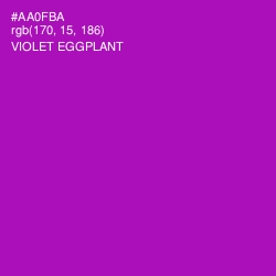 #AA0FBA - Violet Eggplant Color Image