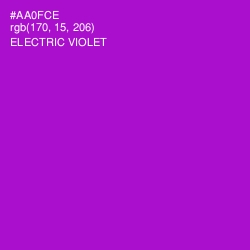 #AA0FCE - Electric Violet Color Image