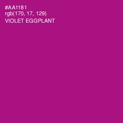 #AA1181 - Violet Eggplant Color Image