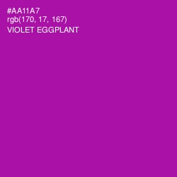 #AA11A7 - Violet Eggplant Color Image