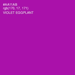 #AA11AB - Violet Eggplant Color Image