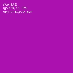 #AA11AE - Violet Eggplant Color Image