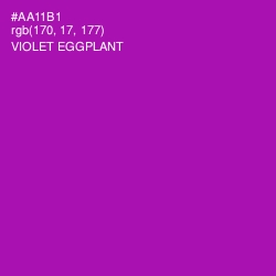 #AA11B1 - Violet Eggplant Color Image