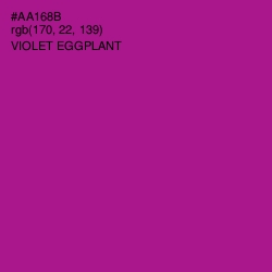 #AA168B - Violet Eggplant Color Image