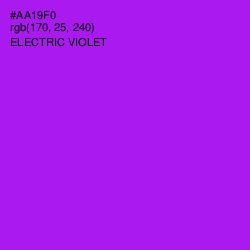 #AA19F0 - Electric Violet Color Image