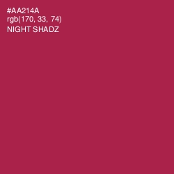 #AA214A - Night Shadz Color Image