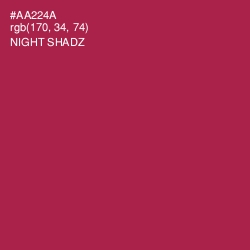 #AA224A - Night Shadz Color Image