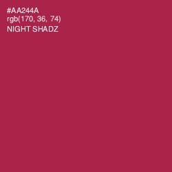 #AA244A - Night Shadz Color Image