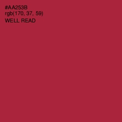 #AA253B - Well Read Color Image