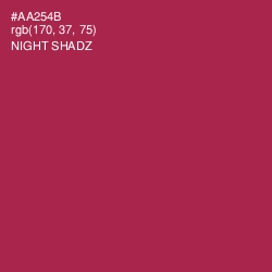 #AA254B - Night Shadz Color Image