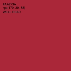 #AA273A - Well Read Color Image