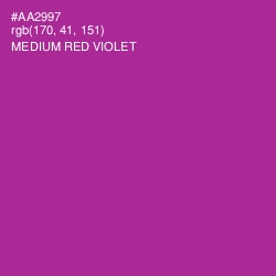 #AA2997 - Medium Red Violet Color Image