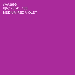 #AA299B - Medium Red Violet Color Image