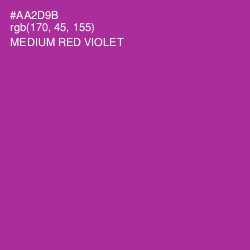 #AA2D9B - Medium Red Violet Color Image