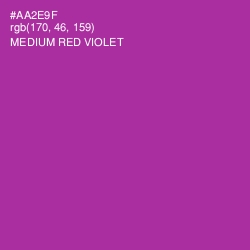 #AA2E9F - Medium Red Violet Color Image