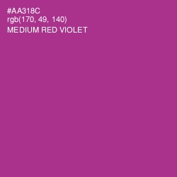 #AA318C - Medium Red Violet Color Image