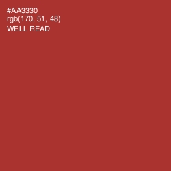 #AA3330 - Well Read Color Image