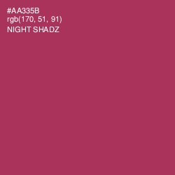 #AA335B - Night Shadz Color Image