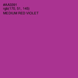 #AA3391 - Medium Red Violet Color Image