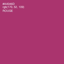 #AA346D - Rouge Color Image