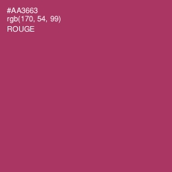 #AA3663 - Rouge Color Image