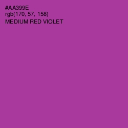 #AA399E - Medium Red Violet Color Image