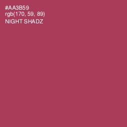 #AA3B59 - Night Shadz Color Image