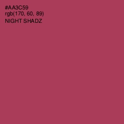 #AA3C59 - Night Shadz Color Image