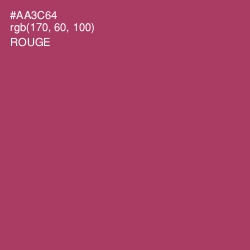 #AA3C64 - Rouge Color Image