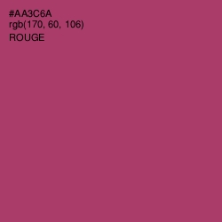 #AA3C6A - Rouge Color Image