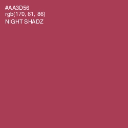 #AA3D56 - Night Shadz Color Image