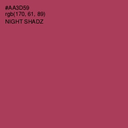 #AA3D59 - Night Shadz Color Image