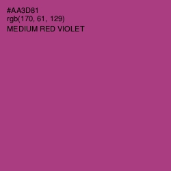 #AA3D81 - Medium Red Violet Color Image