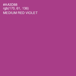 #AA3D88 - Medium Red Violet Color Image