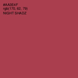 #AA3E4F - Night Shadz Color Image