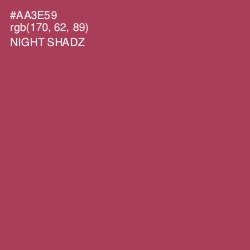 #AA3E59 - Night Shadz Color Image