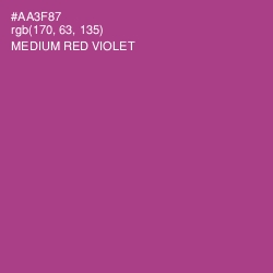#AA3F87 - Medium Red Violet Color Image