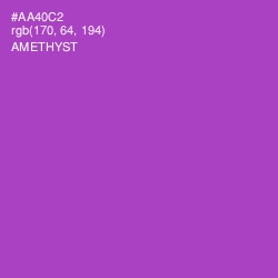 #AA40C2 - Amethyst Color Image