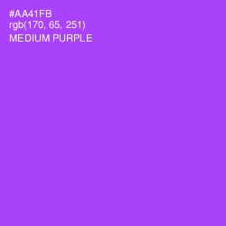 #AA41FB - Medium Purple Color Image