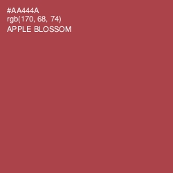 #AA444A - Apple Blossom Color Image