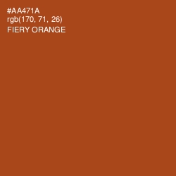 #AA471A - Fiery Orange Color Image